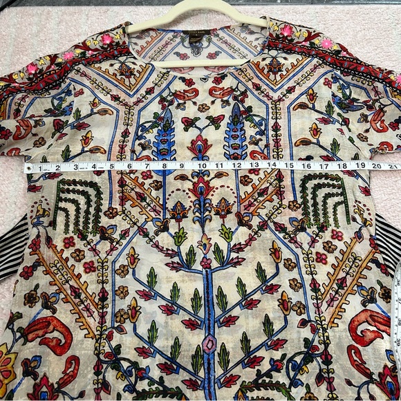 Anthropologie Vineet Bahl Floral Patterned Embroidered Women's Top Size Small - Picture 9 of 16
